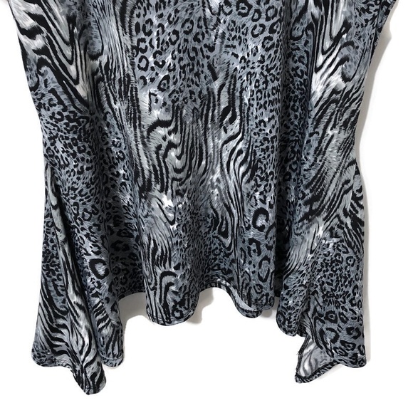 Black and Gray Animal Print Blouse | Size XL - Picture 6 of 12